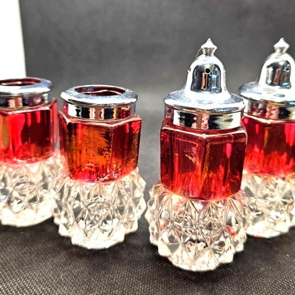 Indiana Glass Ruby Red Diamond Point - Picture 3 of 3